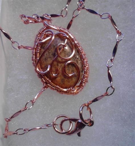 Copper Pendant with Stone | Handmade Jewelry