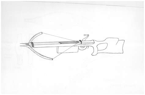 Crossbow Sketch at PaintingValley.com | Explore collection of Crossbow ...