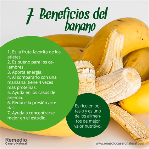 7 Beneficios Del Banano Beneficios Pinterest Comidas And Salud