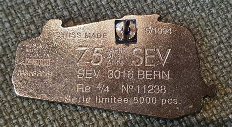 K998 Schmid Müller SWISS Made Design Pin 75 J SEV Bern Kaufen auf