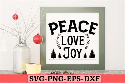 Peace Love Joy, SVG Peace Love Joy Graphic by CraftArt · Creative Fabrica