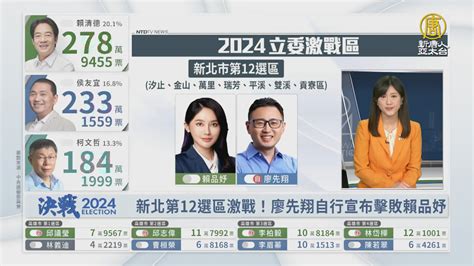 新北第12選區激戰！廖先翔自行宣布擊敗賴品妤 新唐人亞太電視台