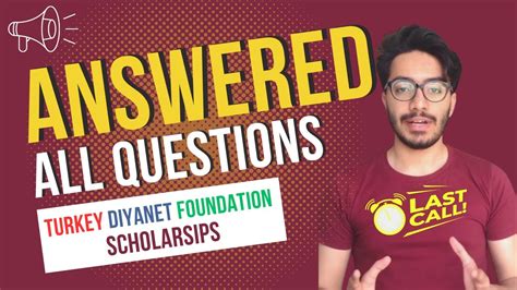 Dont Miss Out Turkey Diyanet Foundation Scholarships 2024 Qanda Youtube