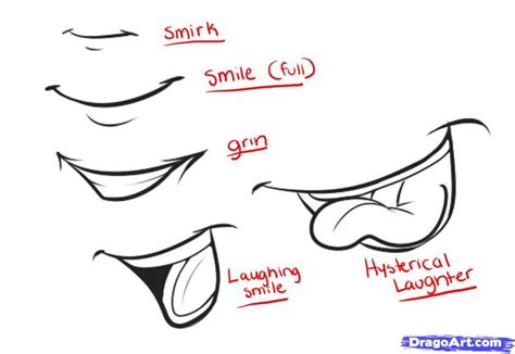 How To Draw Smiles, Step by Step, Drawing Guide, by Dawn | Lips drawing ...