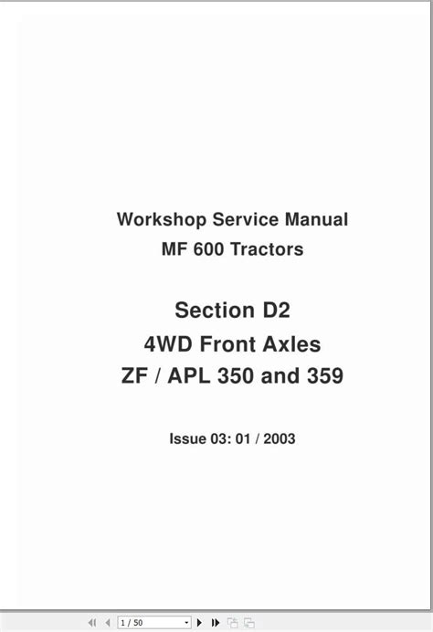 Massey Ferguson Tractor Mf600 Workshop Service Manual Auto Repair Manual Forum Heavy