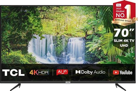 TCL 70 Inch 4K UHD Smart TV, Android TV with Builtin Chromecast ...