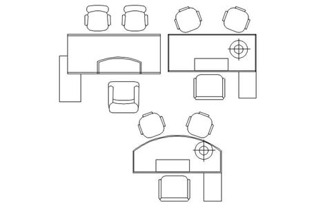 2d Blocks Of Office Desk In Autocad Drawing Cad File Dwg File Cadbull