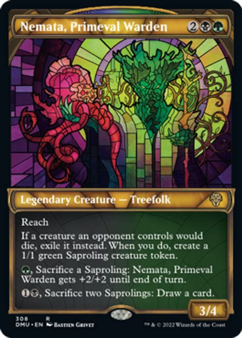 Nemata Primeval Warden 308 Stained Glass Showcase Dominaria