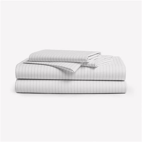 Brooklinen Sateen Sheets – Core Set – Smoke Stripe | Bespoke Post