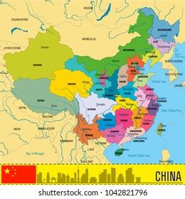 China Map Selectable Territories Vector Illustration Stock Vector