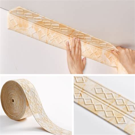 meter modern  adhesived wallpaper  wall skirting border