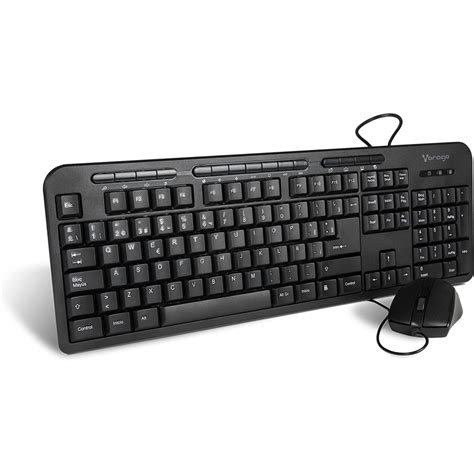 KIT VORAGO KM 107 TECLADO Y MOUSE ALAMBRICO MULTIMEDIA USB NEGRO