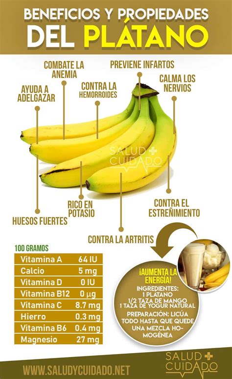 Beneficios Y Propiedades Del Pl Tano Para La Salud Propiedades Del