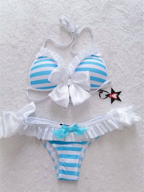 Original Design Halter Self Tie Bikini Triangle Top Innovative Push