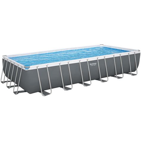 BESTWAY Power Steel Piscine hors sol rectangulaire, 732 x 366 x 132 cm ...