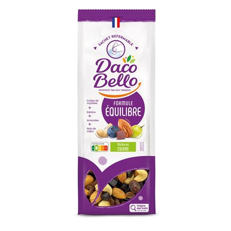 Fruits secs formule équilibre DACO BELLO le sachet de 200g à Prix