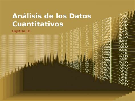 PPT Análisis de los Datos Cuantitativos Capitulo 10 2 Análisis