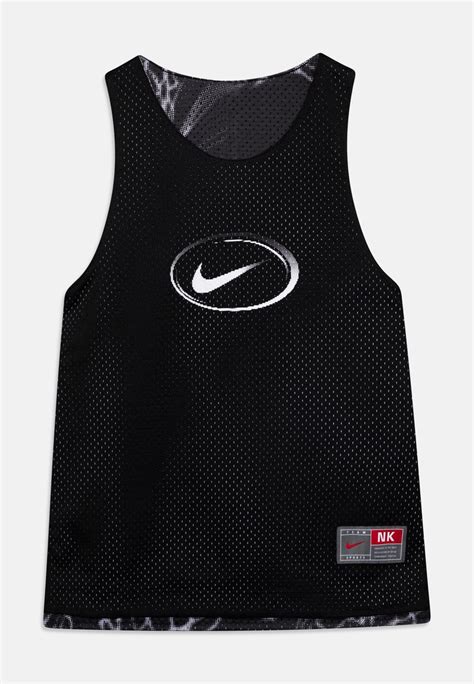 Nike Performance Tank Reversibl Unisex Top Black White Zwart