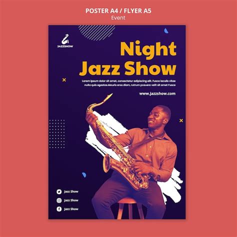 psd poster template  jazz  event