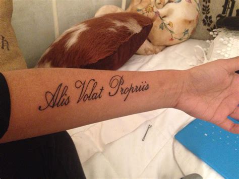 Alis Volat Propriis She Flies With Her Own Wings Second Tattoo