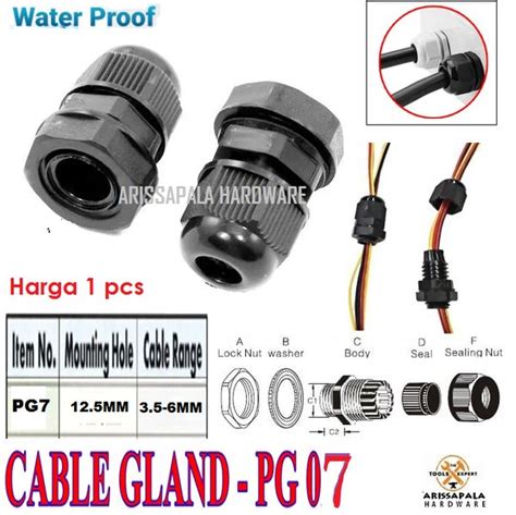 Jual Cable Gland PG 7 Konektor Pelindung Klem Kabel Glan Listrik