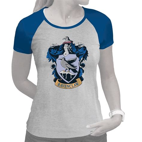 T Shirt Serdaigle Premium Gris Et Bleu Femme Harry Potter La