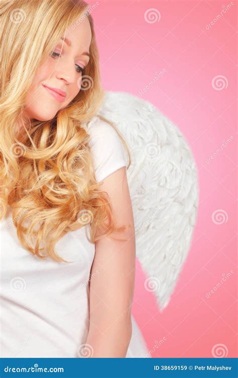 Sweet Blonde Angel Stock Image Image Of Attractive Female