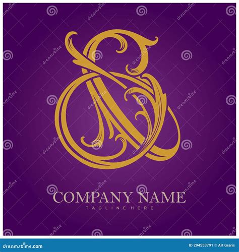 Luxury Classic Ampersand Elegant Emblem Stock Vector Illustration Of