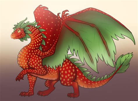 Strawberry Dragon By Emberwolfsart On Deviantart