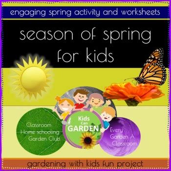 Spring SEASON activities for outdoor learning by Kids Can - Garden