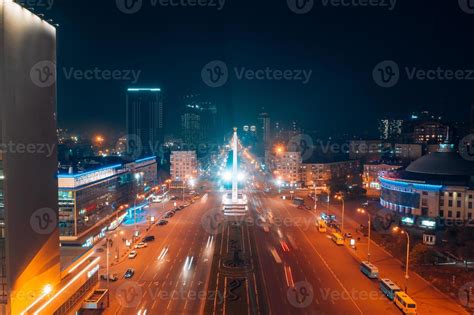 Panoramic view on big city at night 11467252 Stock Photo at Vecteezy