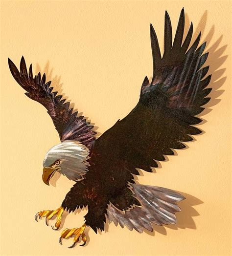 Majestic Bald Eagle Metal Wall Art Wild Wings Eagle Metal Wall Art