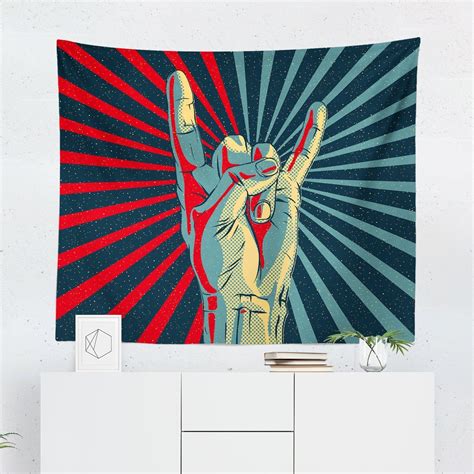 Rock And Roll Wall Tapestry Rock N Roll Art Wall Tapestry Tapestry