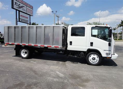 2018 Used Isuzu NPR HD CREW CAB 14FT ALUMINUM LANDSCAPE DUMP TRUCK At