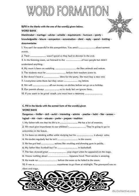 Word Formation Derivation 8