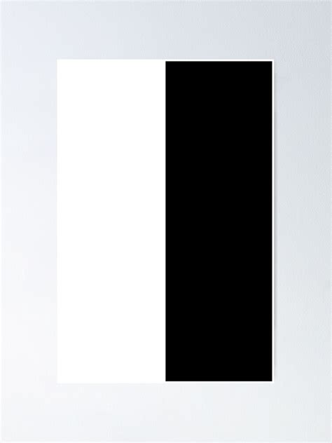 "Half Black Half White Vertical Stripes" Poster for Sale by ...