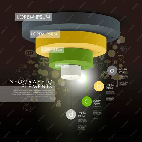 Premium Vector Realistic Vector Abstract 3d Pie Chart Infographic