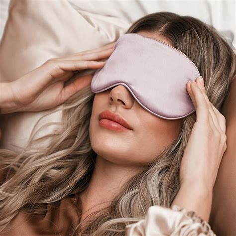 Pc Pcs Solid Color Breathable Slik Sleep Eye Mask With Adjustable