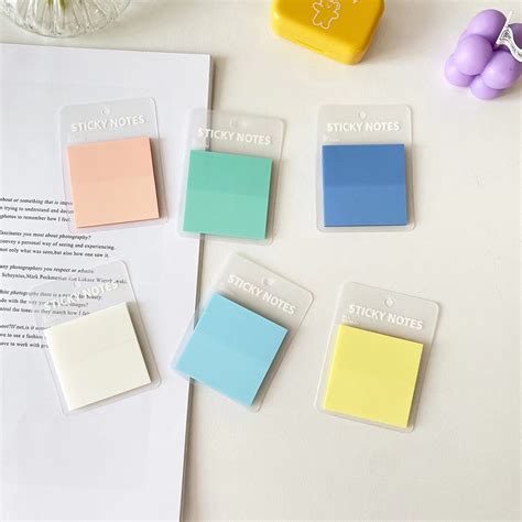 Um Conjunto De 6 Bloco De Papel Adesivo Sticky Note Transparente