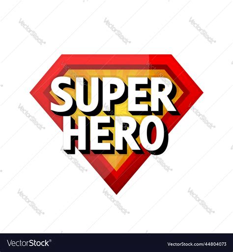 Superhero Logo In Pop Style Isolated On White Vector Image