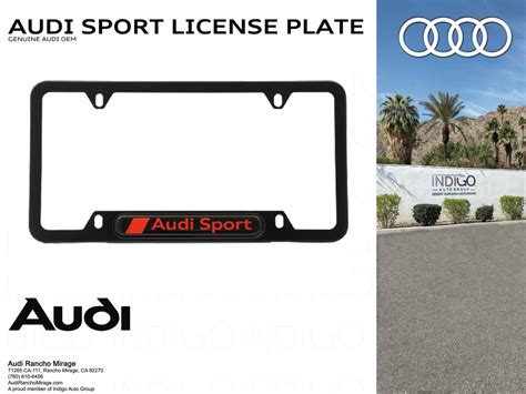 Audi Sport License Plate Frame Black Powdercoat 8k0071801dx9 Zaw071801sdx9 For Sale Online Ebay