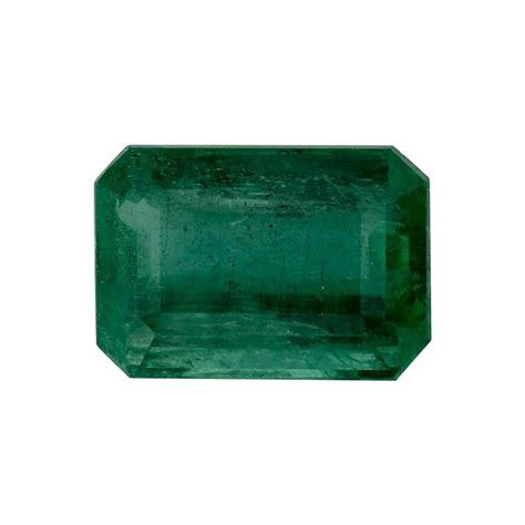 Natural Deep Green Emerald Ct Octagon Emerald Cut Loose Gemstone At