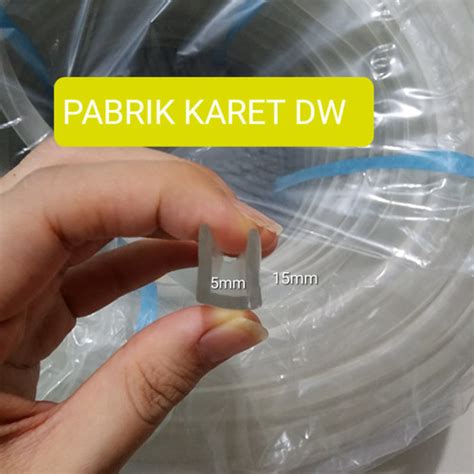 Jual Karet Lis U Jepit Kaca Mm List U Jepit Plat Mm Bening