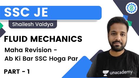 Fluid Mechanics Part Maha Revision Ab Ki Bar Ssc Hoga Par