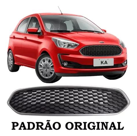 Grade Radiador Ford Ka Colmeia C Friso Cinza R Em