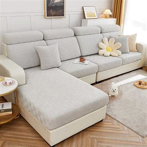 Amazon De Ele Eleoption Stretch Sofa Sitzkissenbezug Upgraded Spandex