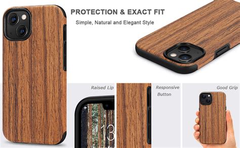 Tendlin Compatible With Iphone Case Wood Grain Outside Design Tpu