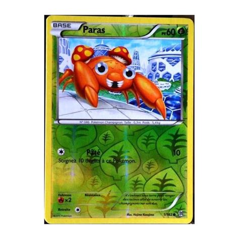 Carte Pokemon Reverse Paras Pv Xy Impulsion Turbo