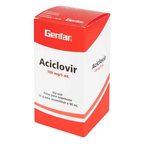 ACICLOVIR 100mg Suspension 90mL GF Cardio Rebajas Droguerías