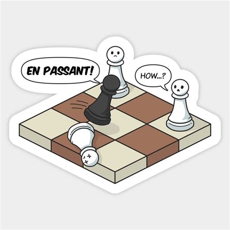 En Passant Chess Comic Sticker